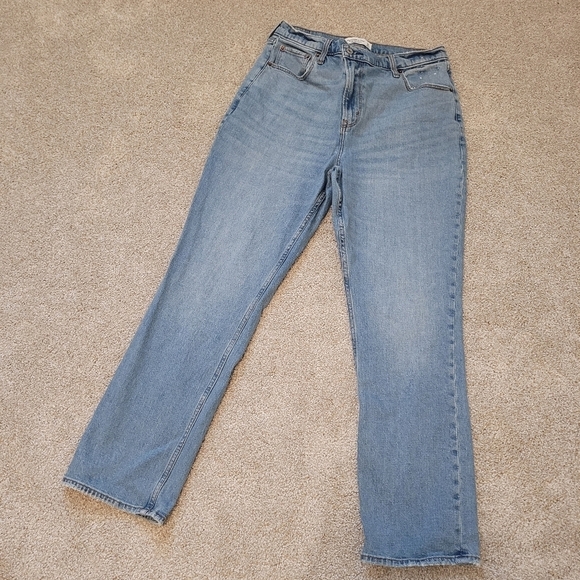 Abercrombie And Fitch The 90's Slim Straight Ultra High Waist Jeans Size 31 - Picture 3 of 7